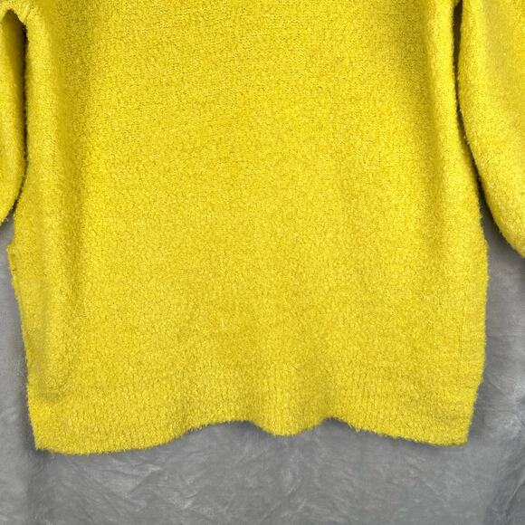 Pilcro Anthropologie Sweater Womens Medium Yellow Oversized Wool Cozy Chunky - Picture 3 of 13